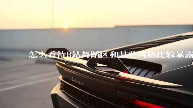 怎么看待B站舞蹈区和某些风格比较暴露的up？