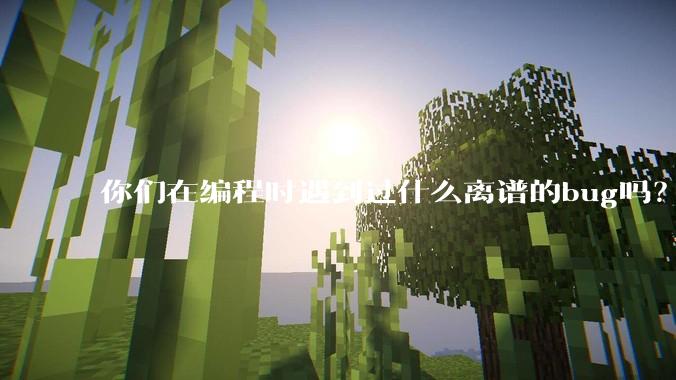 你们在编程时遇到过什么离谱的bug吗？