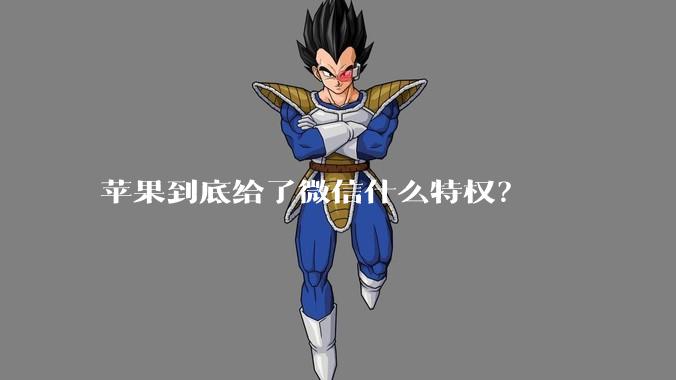 苹果到底给了微信什么特权？